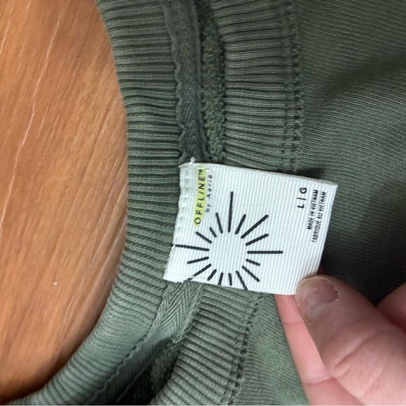 Offline by Aerie Weekend Fleece Cut Out Dress Size L - Picture 4 of 6